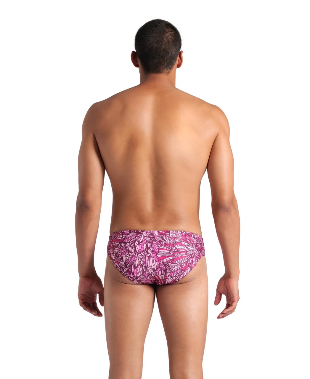ARENA Men's Performance Breast Cancer Awareness Collection Pink Dahlia Swim Briefs - Image 3