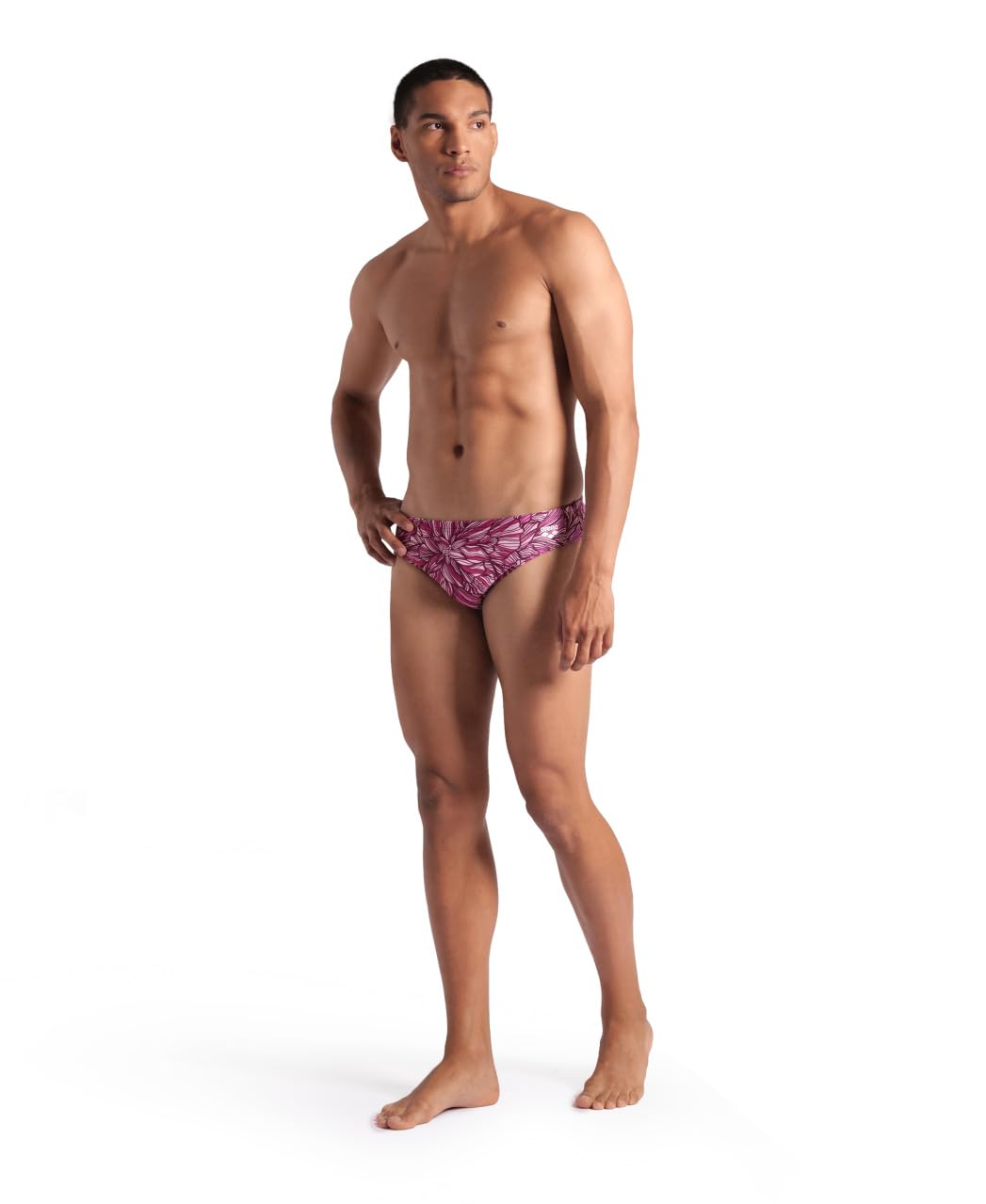 ARENA Men's Performance Breast Cancer Awareness Collection Pink Dahlia Swim Briefs - Image 7