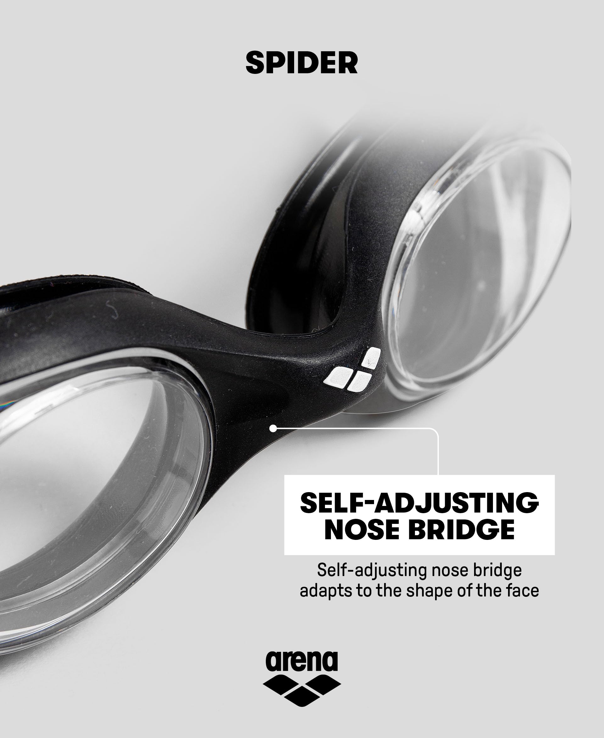 ARENA Unisex Adult Spider Swimming Goggles for Beginners Men and Women Fitness Swimming Anti Fog Non-Mirror Lens No Leak Seal - Image 5