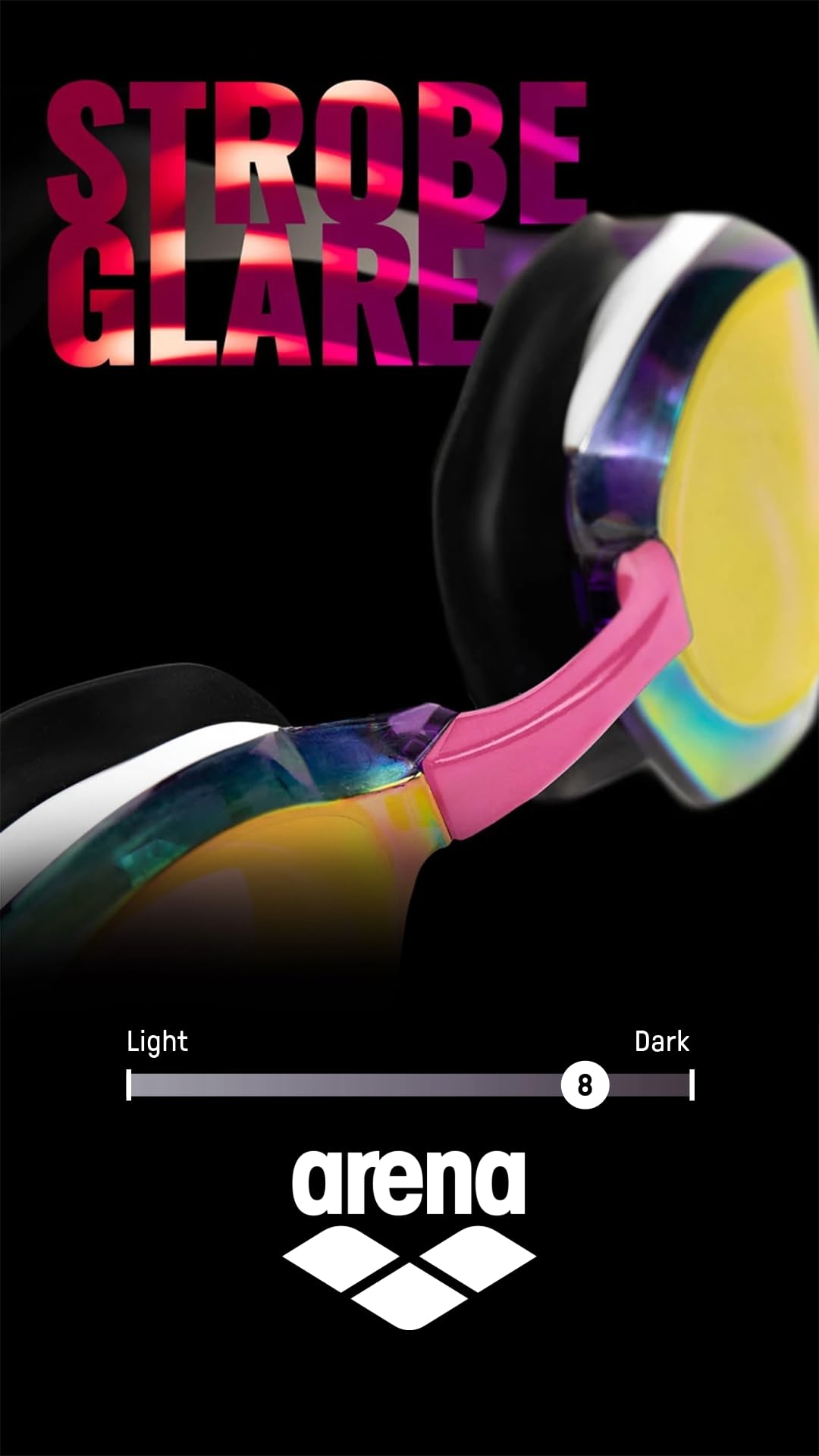 ARENA Unisex Cobra Edge Swipe Anti-Fog Racing Swim Goggles for Men and Women Polycarbonate Mirror/Non-Mirror Lens - Image 3