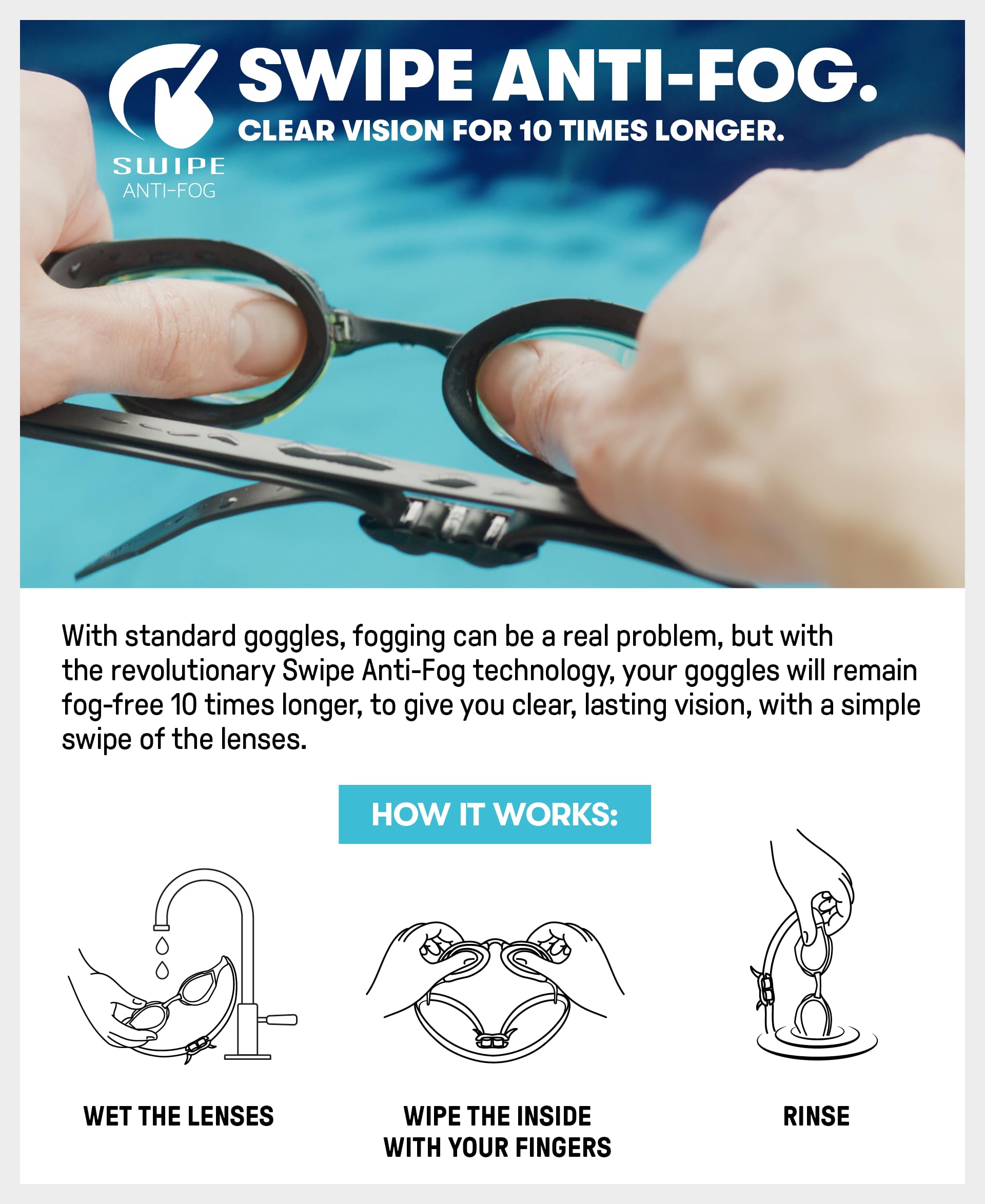 ARENA Unisex Cobra Ultra Swipe Racing Swim Goggles Anti-fog Technology Polycarbonate Hard Lens - Image 5