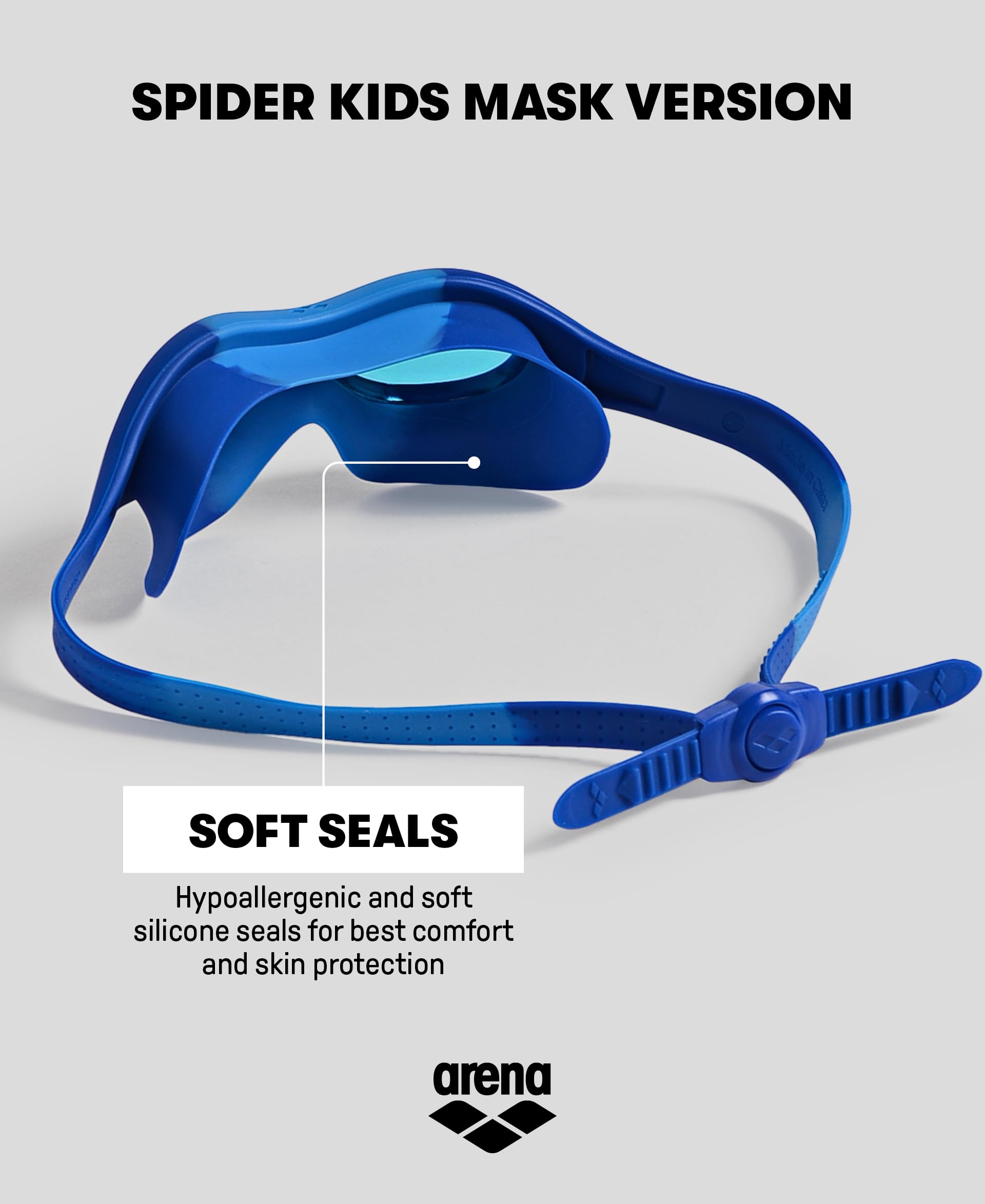 ARENA Unisex Kids Spider Swim Mask Boys and Girls Ages 2 to 5, Anti-Fog Non-Mirror Lens, Easy to Use Strap Wide View Snug Fit - Image 5