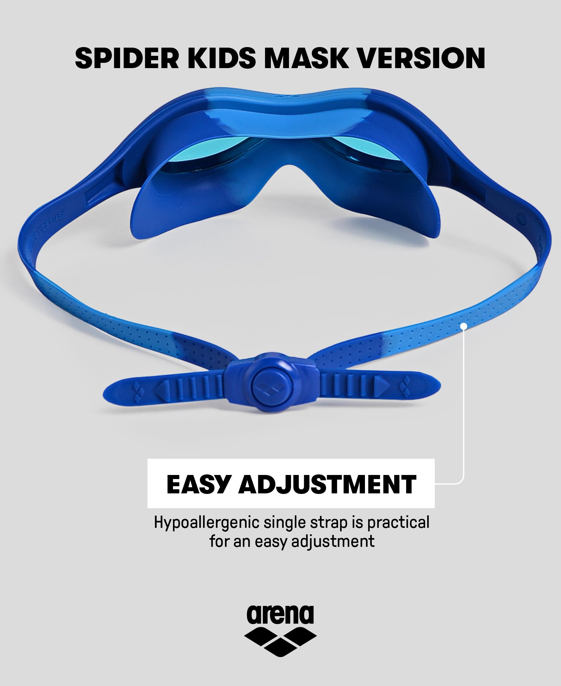 ARENA Unisex Kids Spider Swim Mask Boys and Girls Ages 2 to 5, Anti-Fog Non-Mirror Lens, Easy to Use Strap Wide View Snug Fit - Image 6