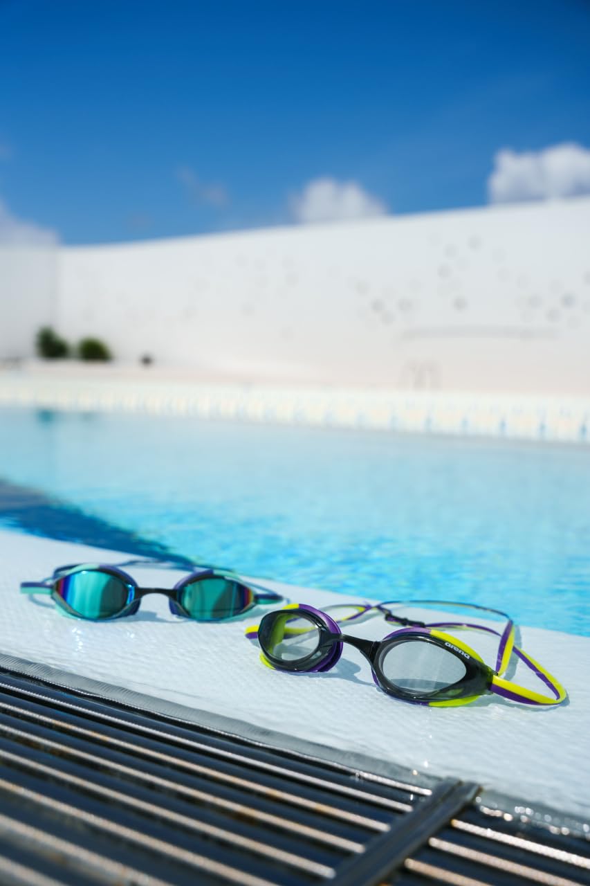 ARENA Unisex Python Racing Swim Goggles for Men and Women Anti-Fog No Leak Max Comfort Dual Strap, Mirror/Non-Mirror Lens - Image 4