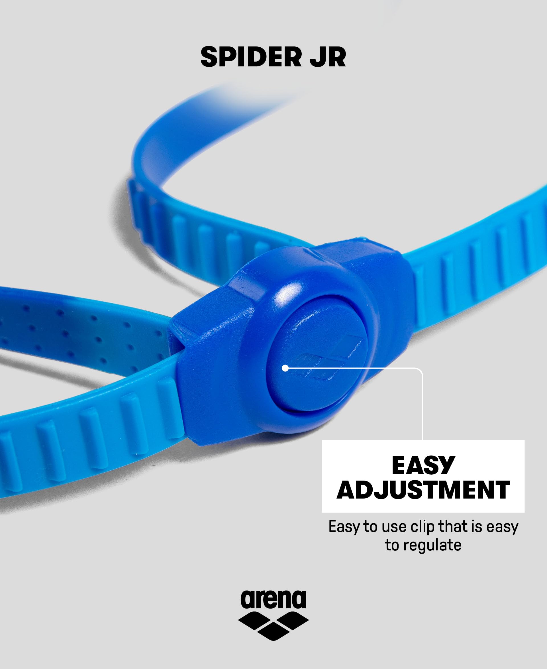 ARENA Unisex Youth Spider Junior Swim Goggles Girls and Boys Ages 6 to 12 Fogless Lenses Easy to Adjust Strap No Leak - Image 5