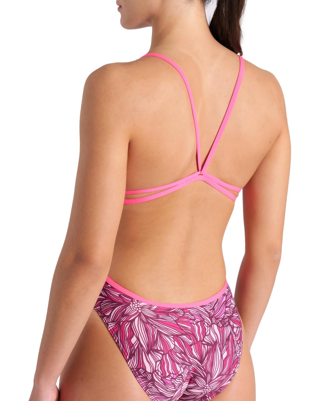 ARENA Women's Performance Breast Cancer Awareness Collection Pink Dahlia Swimsuit - Image 5