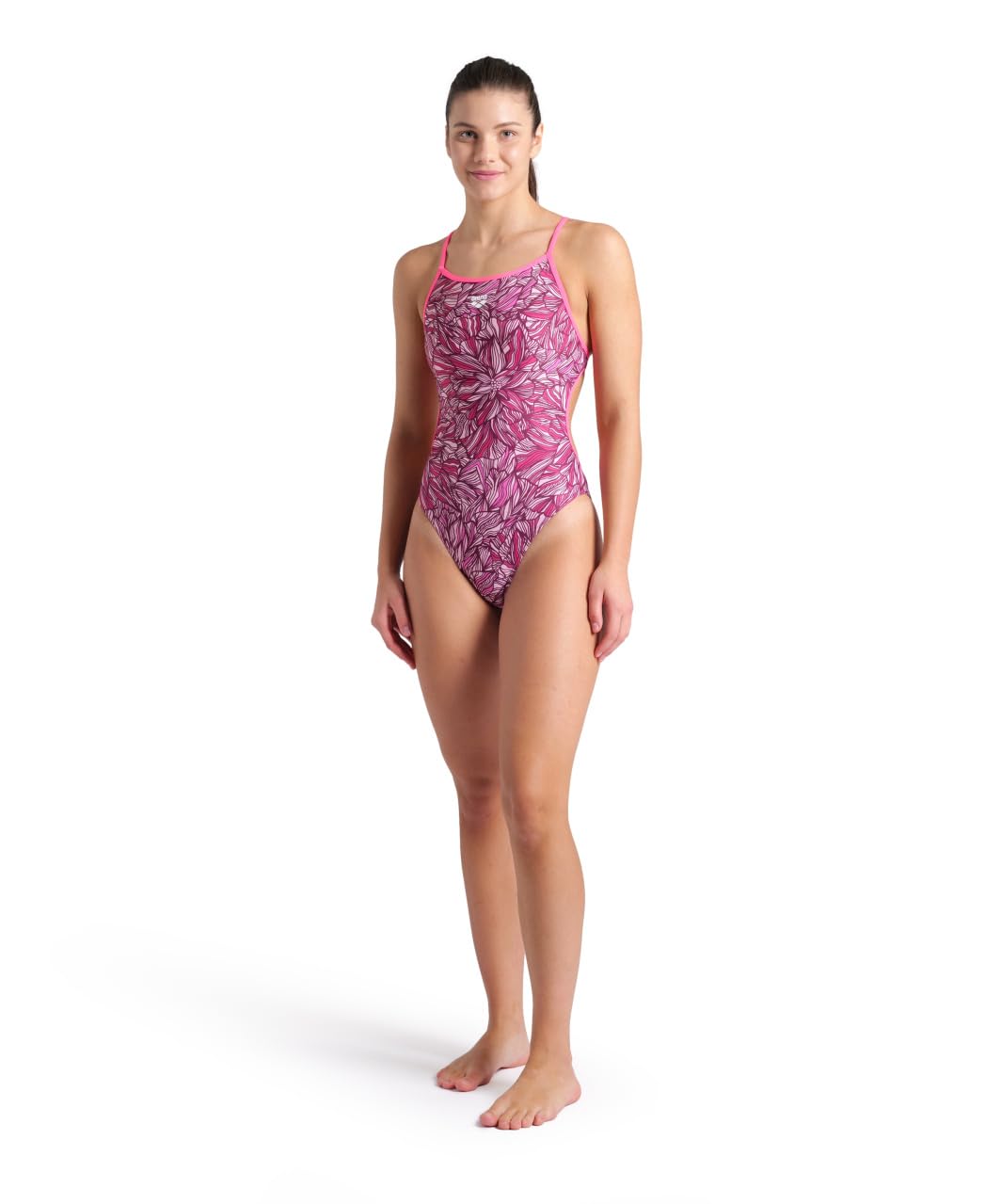ARENA Women's Performance Breast Cancer Awareness Collection Pink Dahlia Swimsuit - Image 7